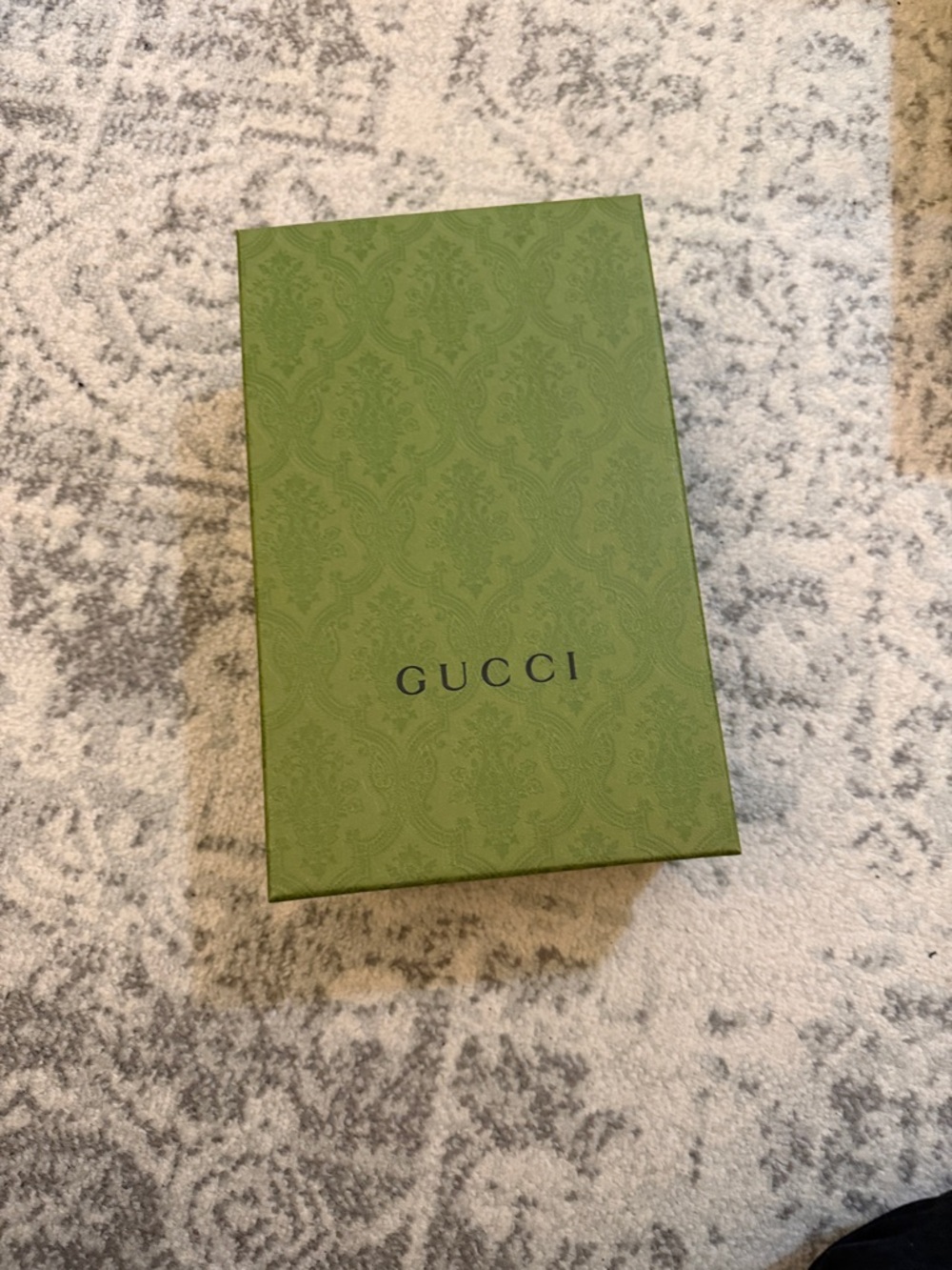 Gucci Olive Green Embossed Logo Gift Box